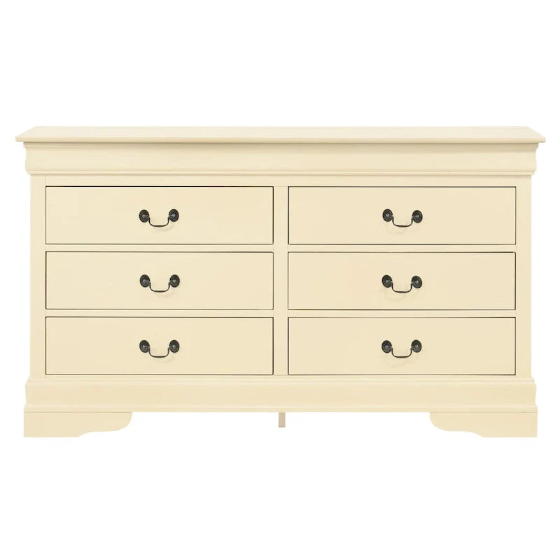 Louis Philippe 6-Drawer Dresser for Bedroom