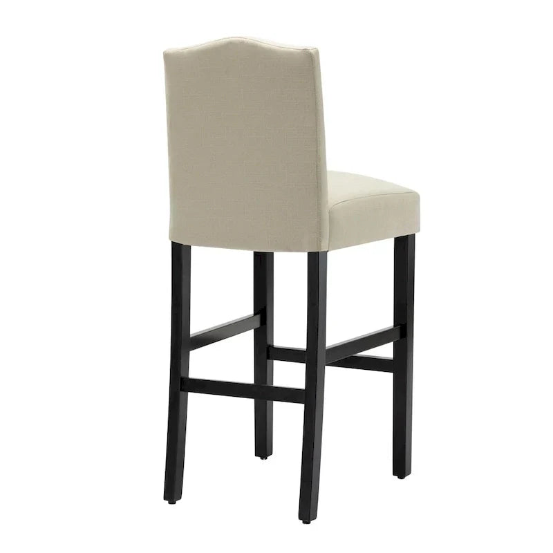 Set of 2 Upholstered 28-Inch Barstools - Stylish Pub Chairs