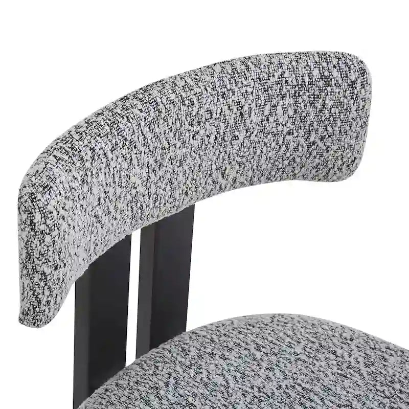 Set of 4 Astura Upholstered Dining Chairs with Iron Frame by Christopher Knight Home