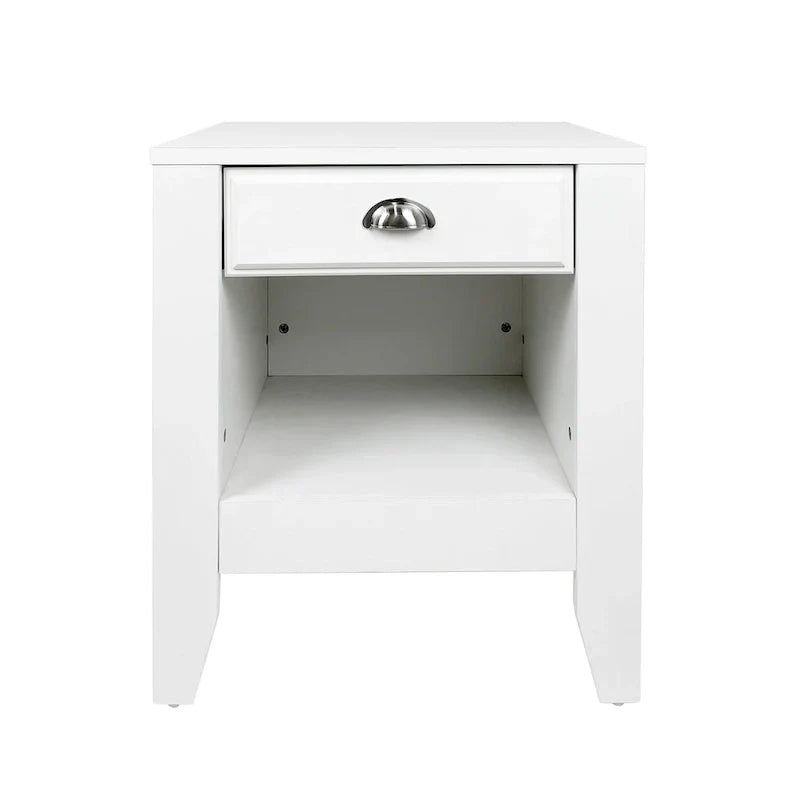 Set of 2 Foisy Faux Wood Nightstands with Drawer by Christopher Knight Home