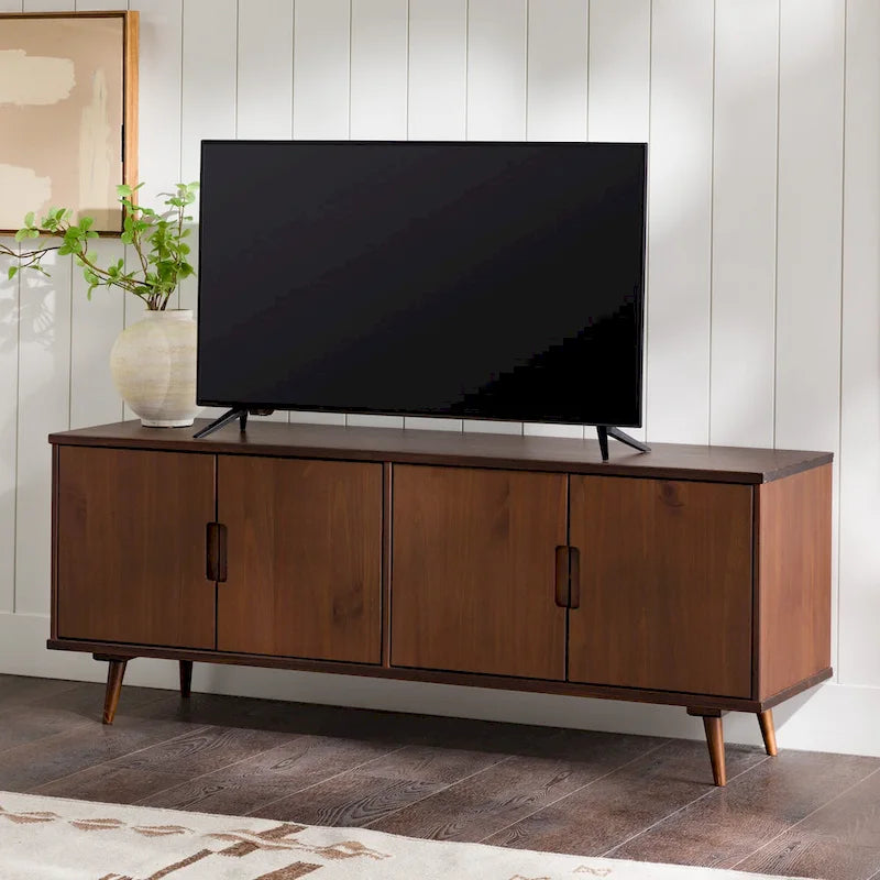 Mid-Century Modern Solid Wood TV Console by Middlebrook