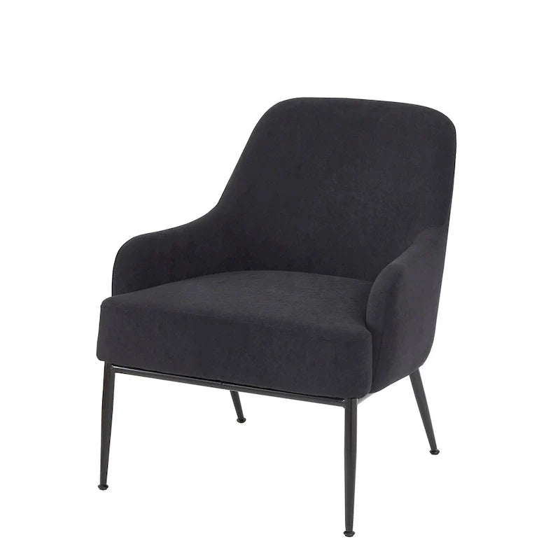 Mid-Century Velvet Accent Chair with Slope Arms