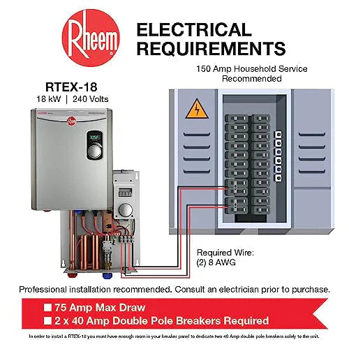 18kW 240V Tankless Electric Water Heater