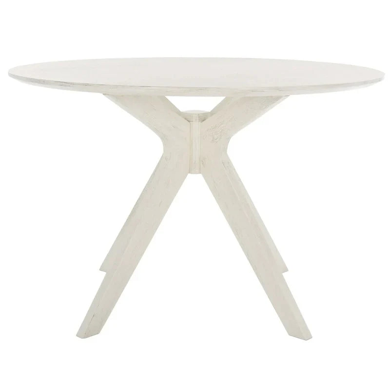 SAFAVIEH Couture Meiko 46-Inch Round Dining Table - Dimensions: 46" W x 46" D x 30" H
