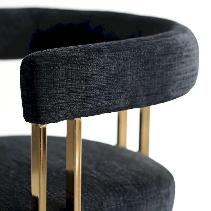 Set of 2 Chenille Upholstered Armchairs