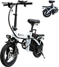 Ebikes for Adults, 400W Motor 22MPH Max Speed, 14” Tire, 48V 15AH Removable Battery for Electric Bike, Multi-Shock Absorption, City Commuter, Foldable Adult Electric Bicycles