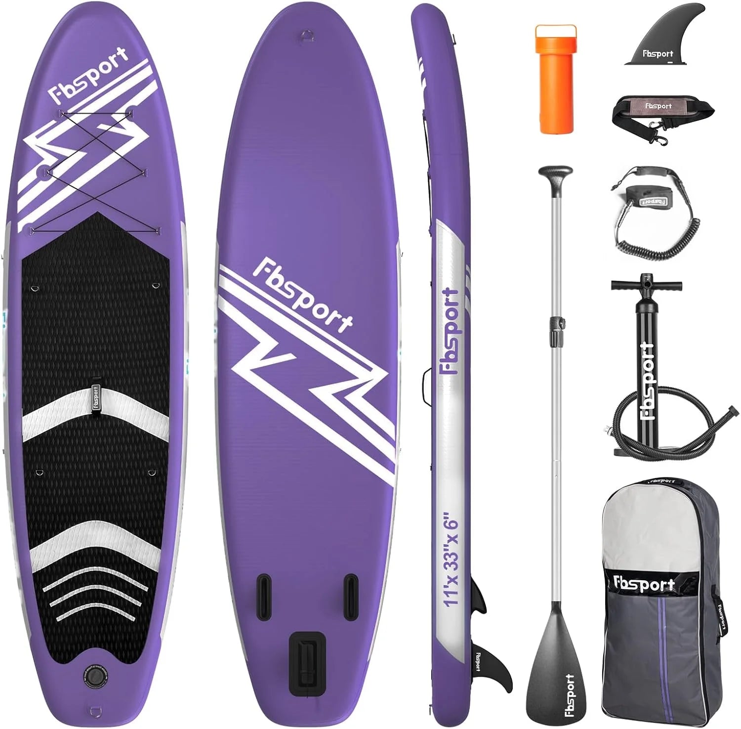 Premium Stand Up Paddle Board Yoga Board with Durable SUP Accessories & Carry Bag | Wide Stance Surf Control Non-Slip Deck Leash Paddle and Pump for Youth & Adult