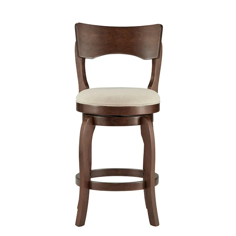 Lyla 24-Inch Brown Swivel Counter Stool by iNSPIRE Q Classic