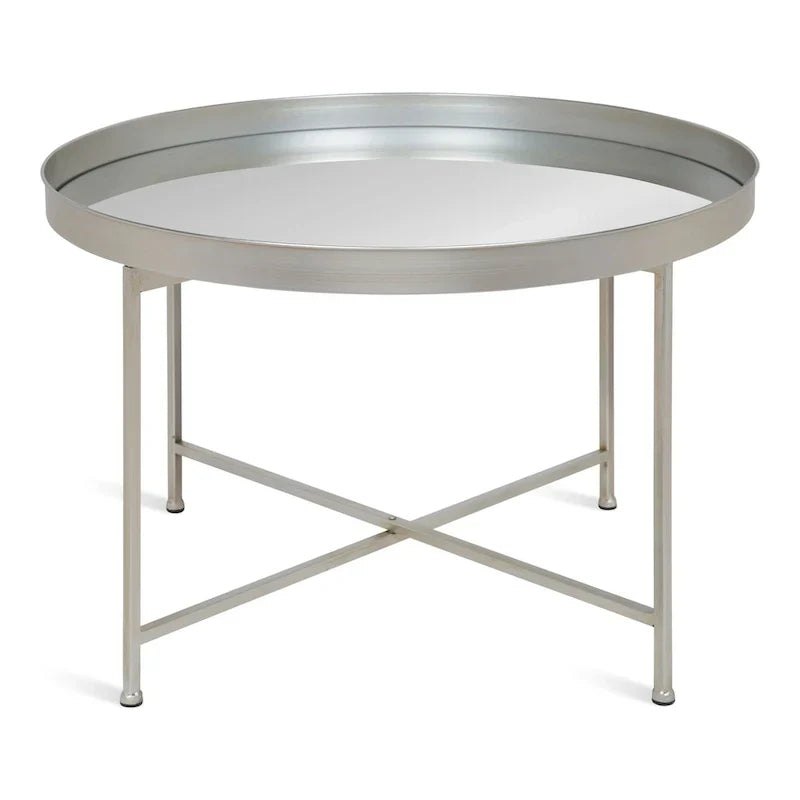 Kate and Laurel Celia 28.25-Inch Round Metal Coffee Table