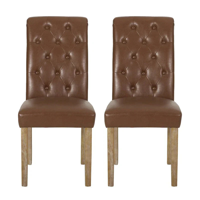 Set of 2 Aruda Upholstered Dining Chairs by Christopher Knight Home