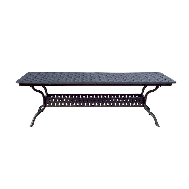 Nassau 11-Piece Patio Dining Set (with 2 Swivel Rockers) and 42 x 92 / 42 x 120  Rectangular Extension Dining Table