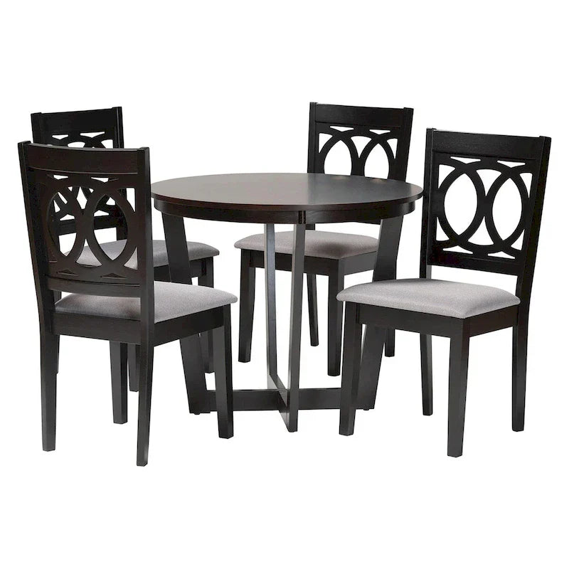 Kara Contemporary 5-Piece Wooden Dining Set