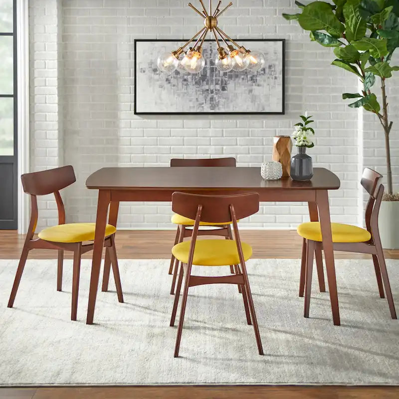 Set of 2 Cadiz Dining Chairs in Solid Beechwood by Simple Living