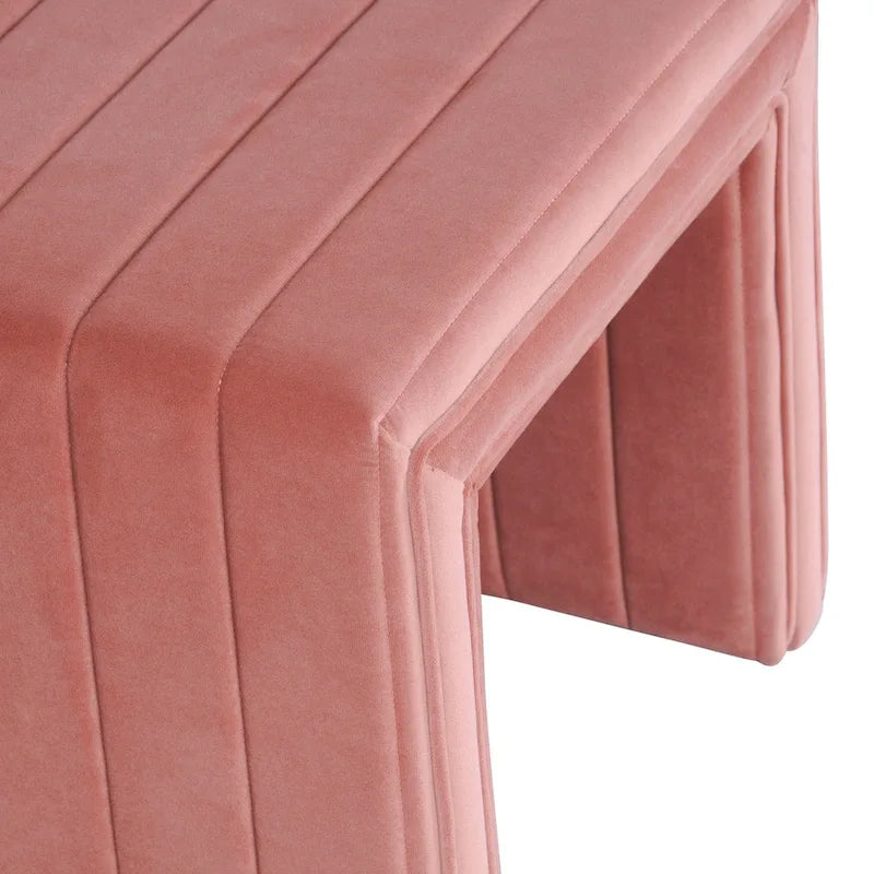 HomePop Contemporary Channel-Designed Ottoman