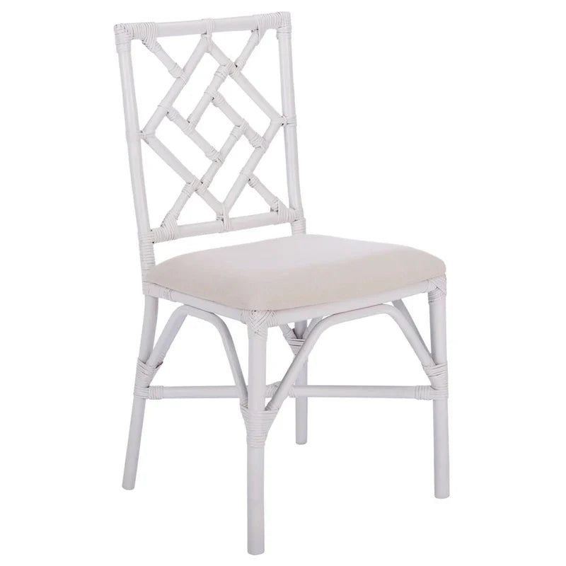 Set of 2 SAFAVIEH Maye Rattan Accent Chairs with Cushions - Dimensions: 18.5" W x 20.9" L x 35.8" H