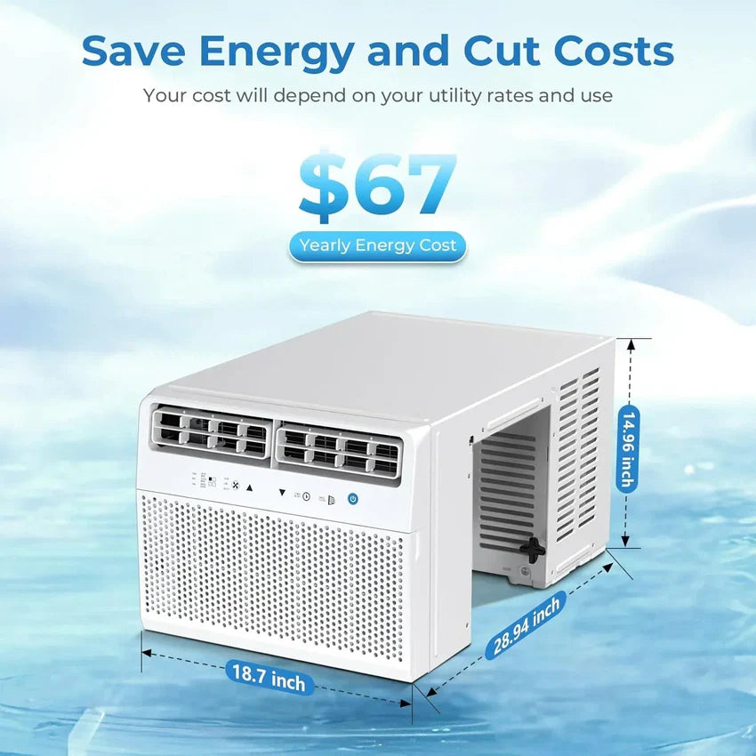 Antarctic Star U-Shaped Air Conditioner Window 12000BTU Ultra Quiet Window Air Conditioner Cools