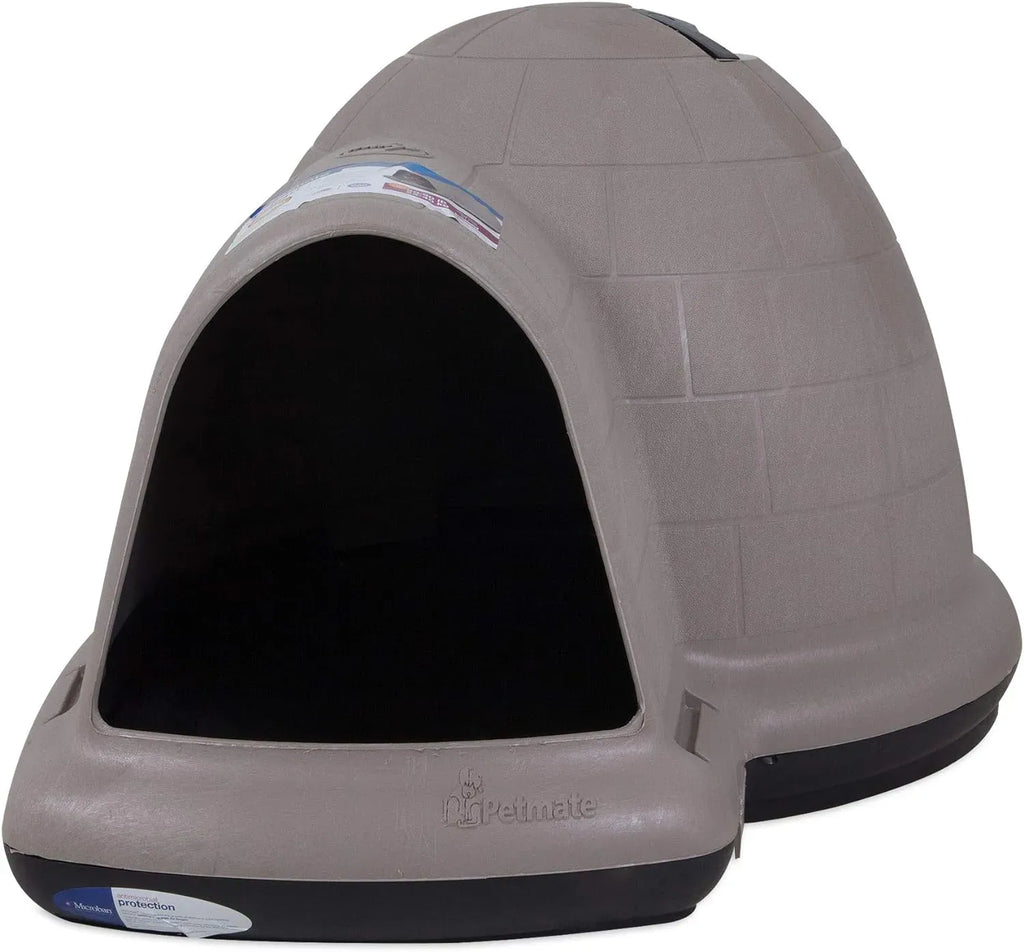 Petmate Indigo Dog House (Igloo Dog House, Made in USA with 90% Recycled Materials, All-Weather Protection Pet Shelter) for XL Dogs -90 to 125 pounds, Made in USA