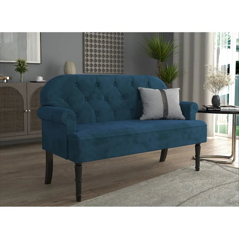 Margherita Upholstered Rolled Arm Loveseat