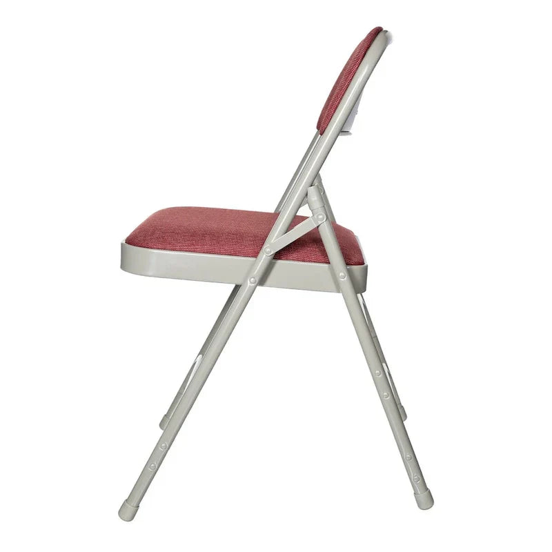 Hampden Furnishings Bernadine Collection Set of 4 Fabric Triple Brace Folding Chairs