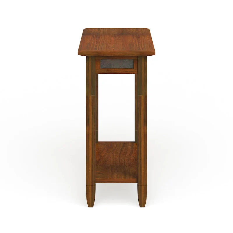 Leick Home Rustic Slate Side Table Featuring USB-C Charging Port