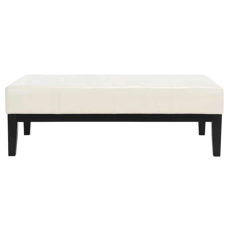 SAFAVIEH Tonja Brown Bicast Leather Rectangular Ottoman