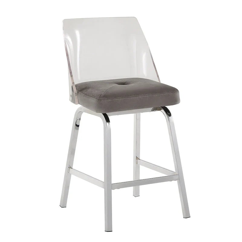 iNSPIRE Q Bold Lennox Velvet Counter Height Stools - Set of 2