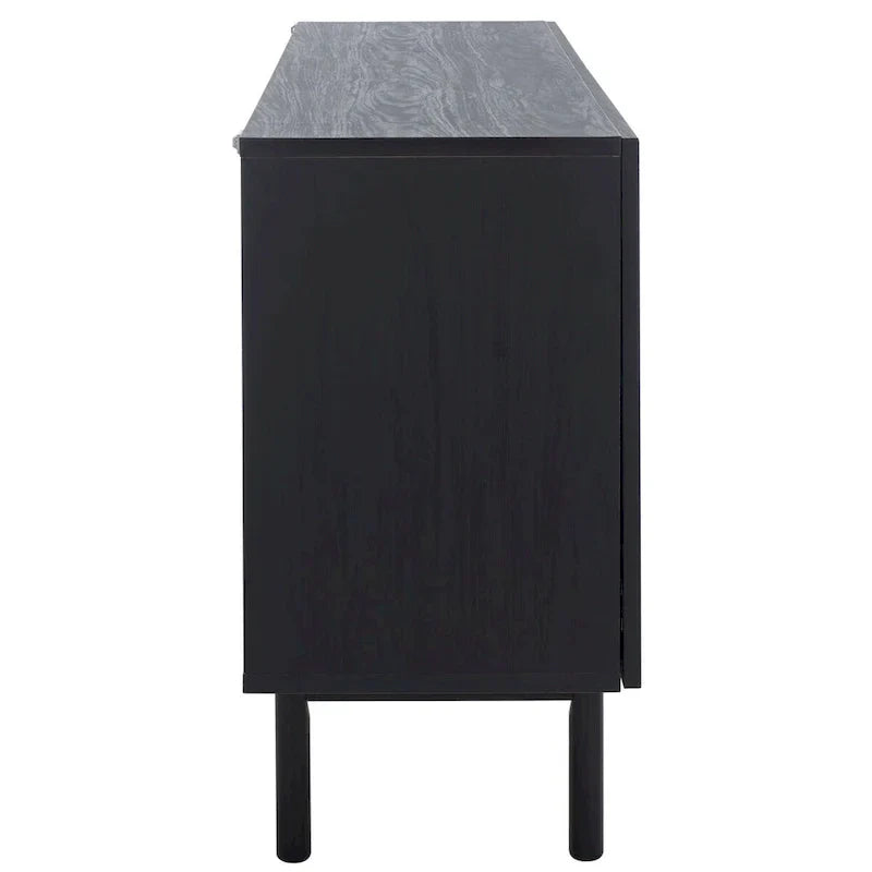 SAFAVIEH Micaela 63-Inch 4-Door Media TV Stand - Dimensions: 63.1" W x 16.3" D x 31.7" H