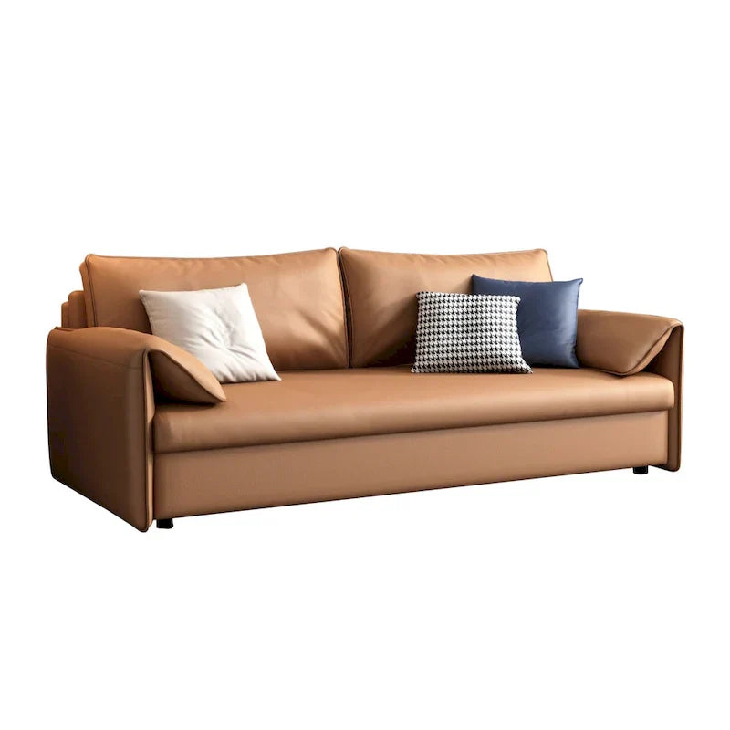 JASIWAY 65.4-Inch Vegan Leather Sleeper Sofa Bed