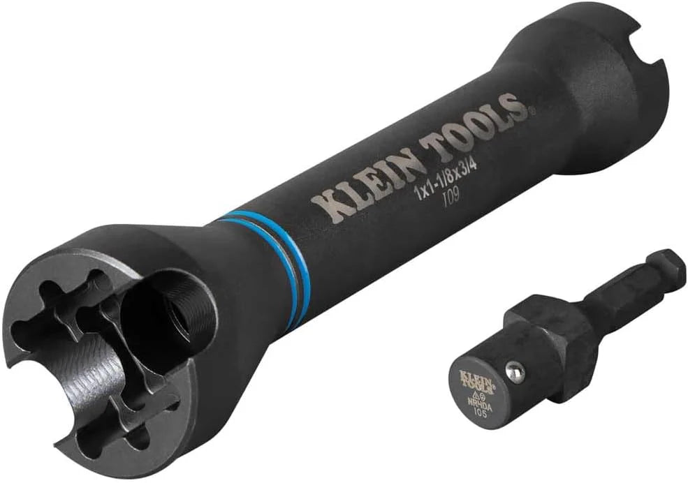 Single-Ended Impact Socket, Made in USA, Three Square Socket Sizes: 3/4-, 1-, and 1-1/8-Inch