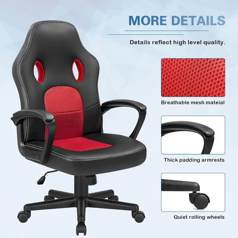 Homall Ergonomic High-Back Leather Gaming and Office Chair