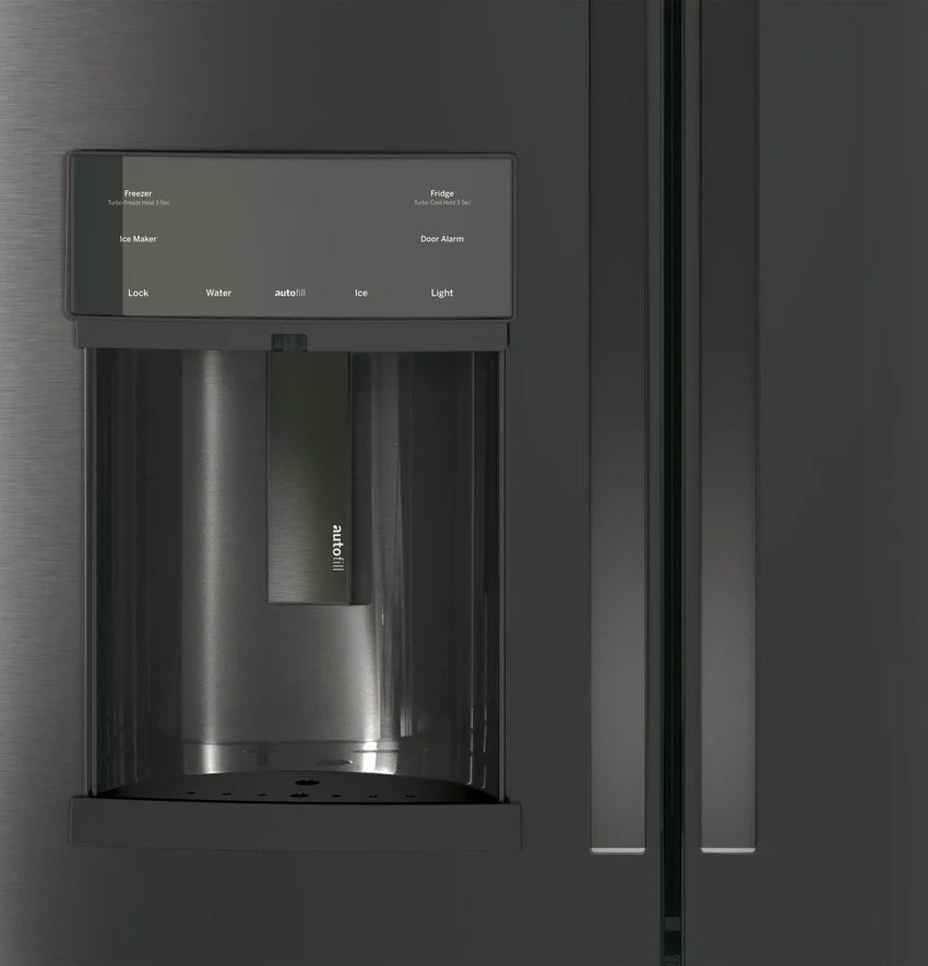 GE Appliances PFE28KBLTS 36 Inch French Door Refrigerator Black Stainless Steel