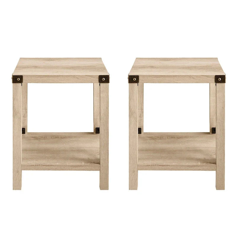 Set of 2 Middlebrook Kujawa 18-Inch X-Side Accent Tables