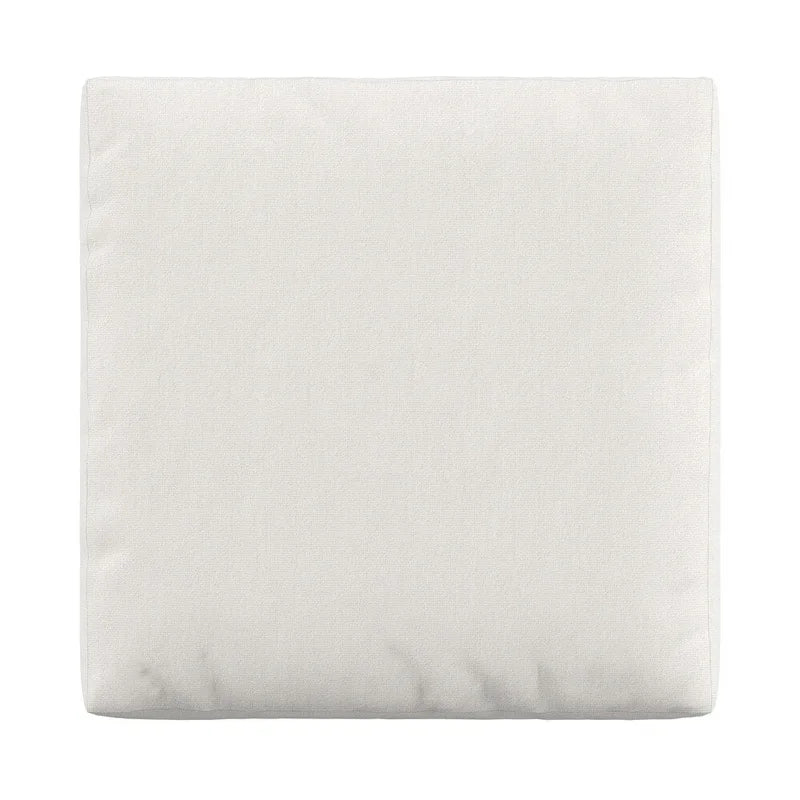 iNSPIRE Q Artisan White Cotton Fabric Down-Filled Ottoman - Lion Design