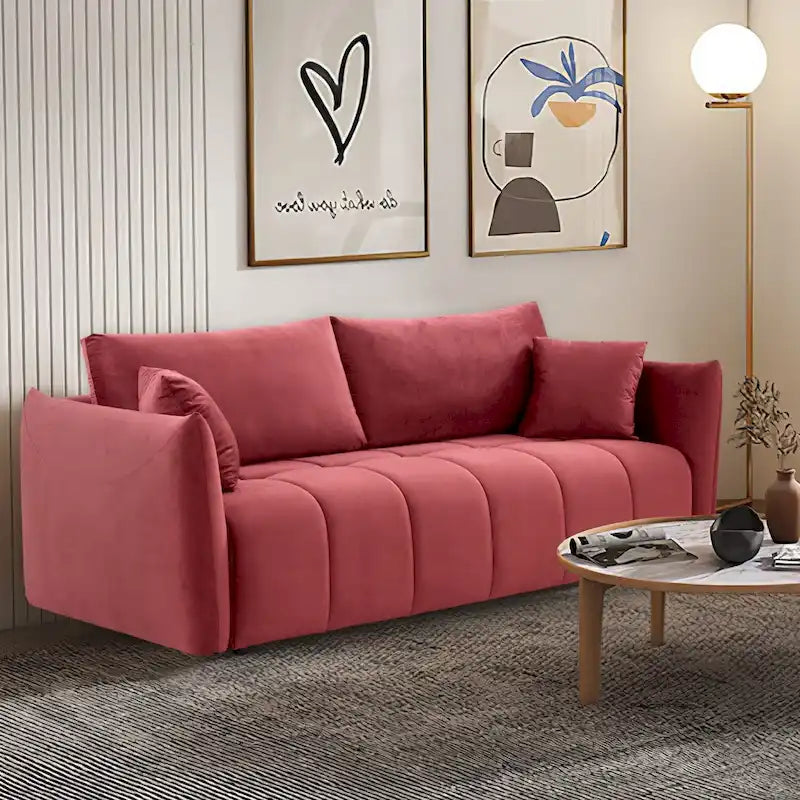 Mid-Century Modern 3-Seat Sofa – Perfect for Living Rooms, Apartments, Lounges, and Bedrooms
