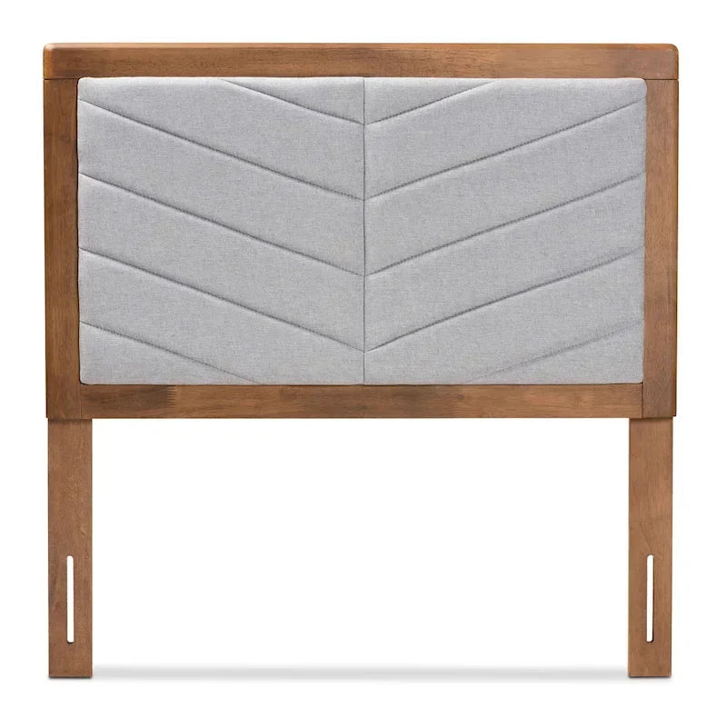 Iden Twin Headboard in Grey - Modern and Contemporary Fabric and Wood Design