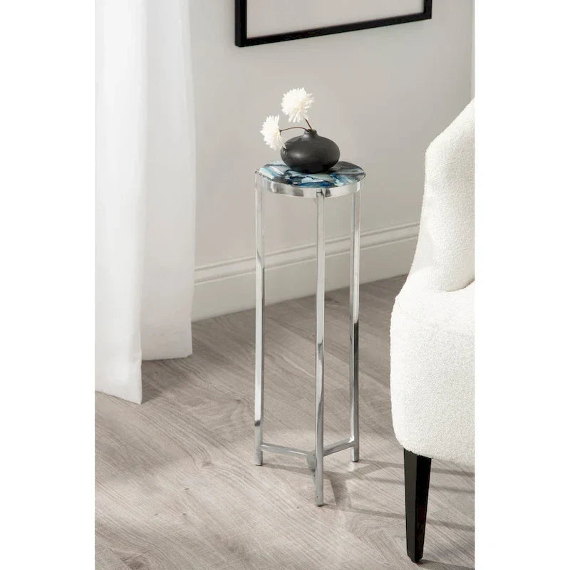 Kate and Laurel Aguilar Glamorous Drink Table - 9x9x23 Inches