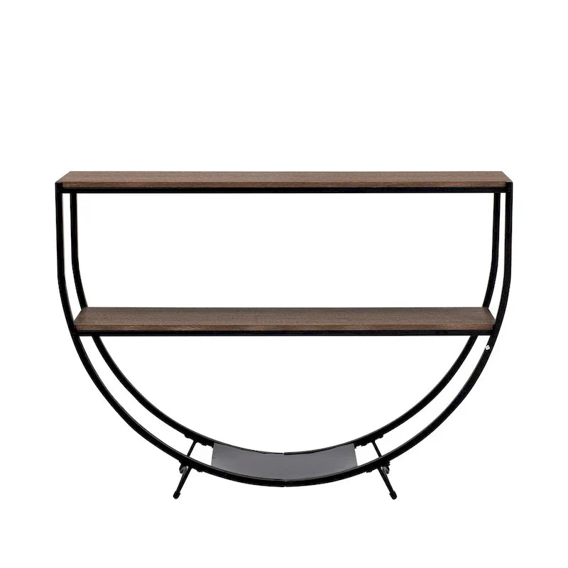 Merax Rustic Industrial Demilune Console Table