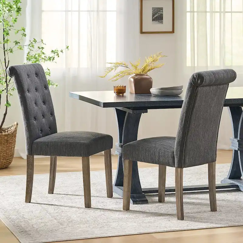 Set of 2 Aruda Upholstered Dining Chairs by Christopher Knight Home