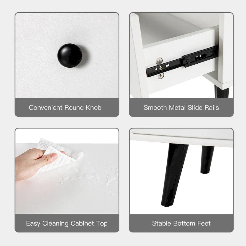 Gymax 4-Drawer Storage Dresser and Cabinet