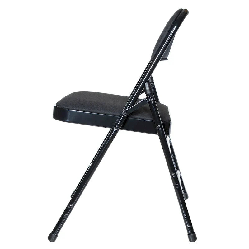 Hampden Furnishings Bernadine Collection Set of 4 Fabric Triple Brace Folding Chairs