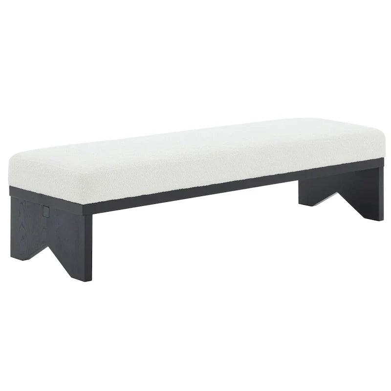SAFAVIEH Couture Boris Mid-Century Modern Bench - Dimensions: 62.4" W x 19.7" D x 16.5" H