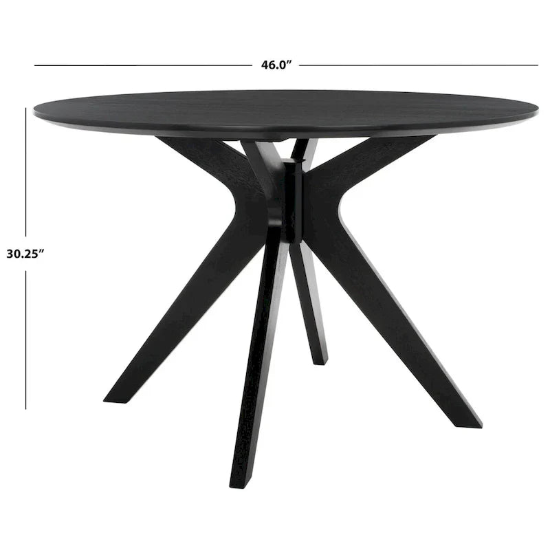 SAFAVIEH Couture Meiko 46-Inch Round Dining Table - Dimensions: 46" W x 46" D x 30" H