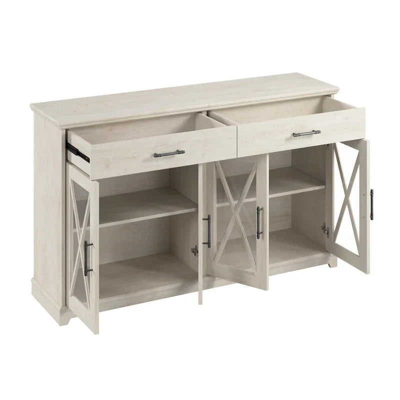 Lennox 60-Inch Buffet Cabinet with Drawers by Bush Furniture