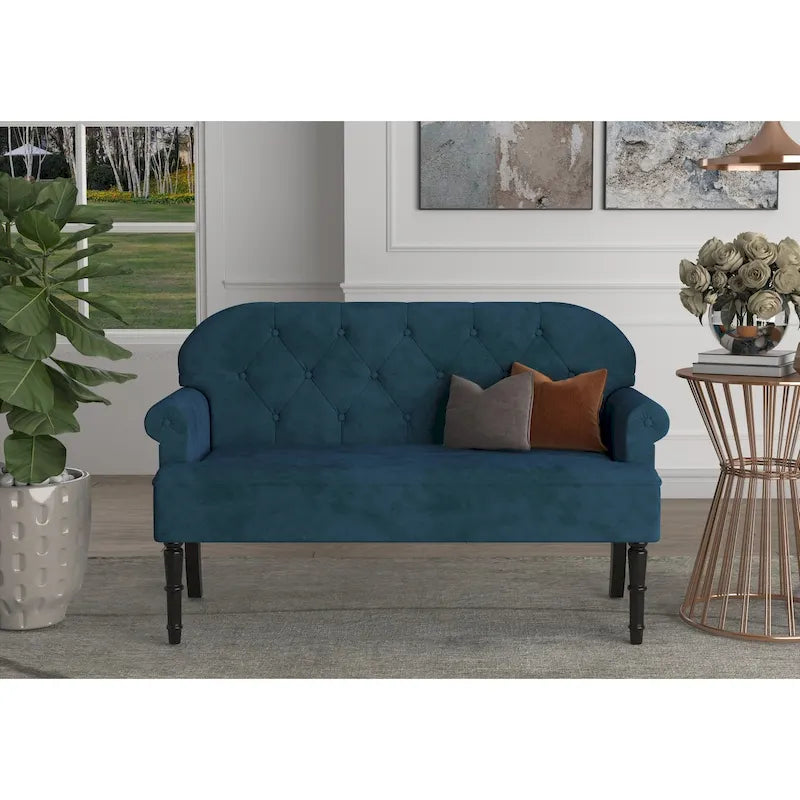 Margherita Upholstered Rolled Arm Loveseat