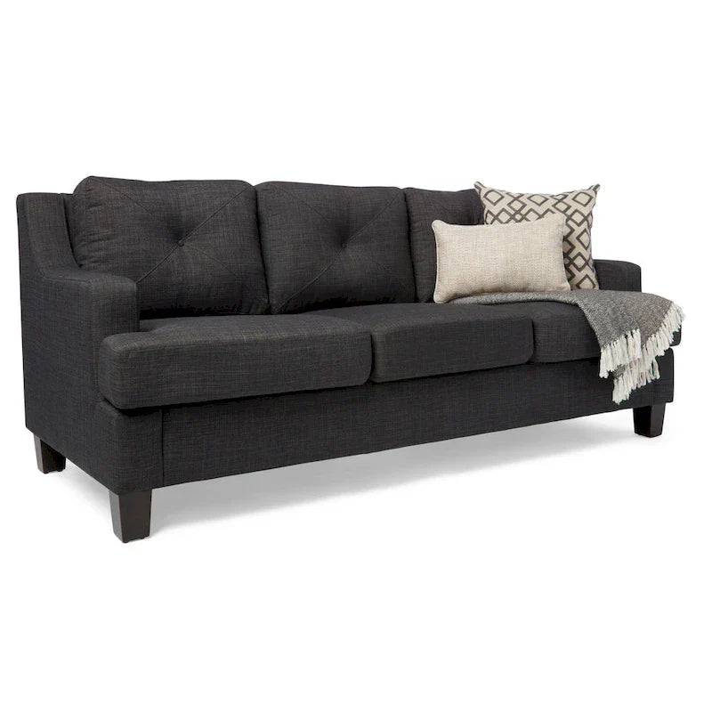 iNSPIRE Q Modern Elston Tufted Linen Track Sofa