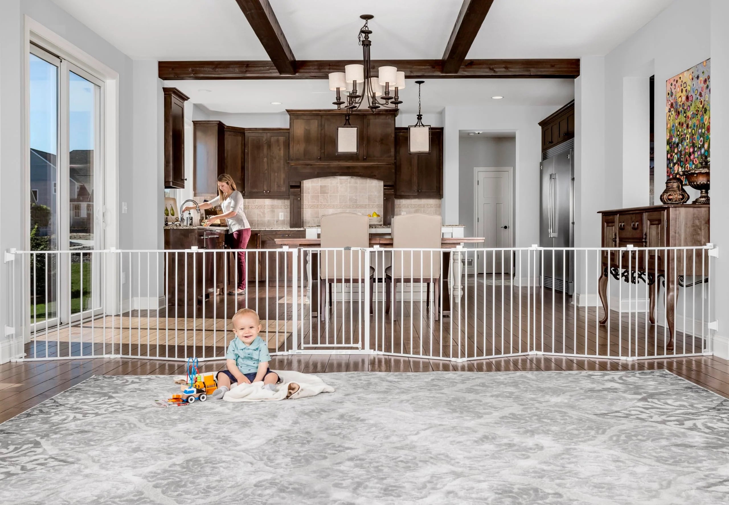 Regalo 192 Inch Super Wide Adjustable Baby Gate and Play Yard