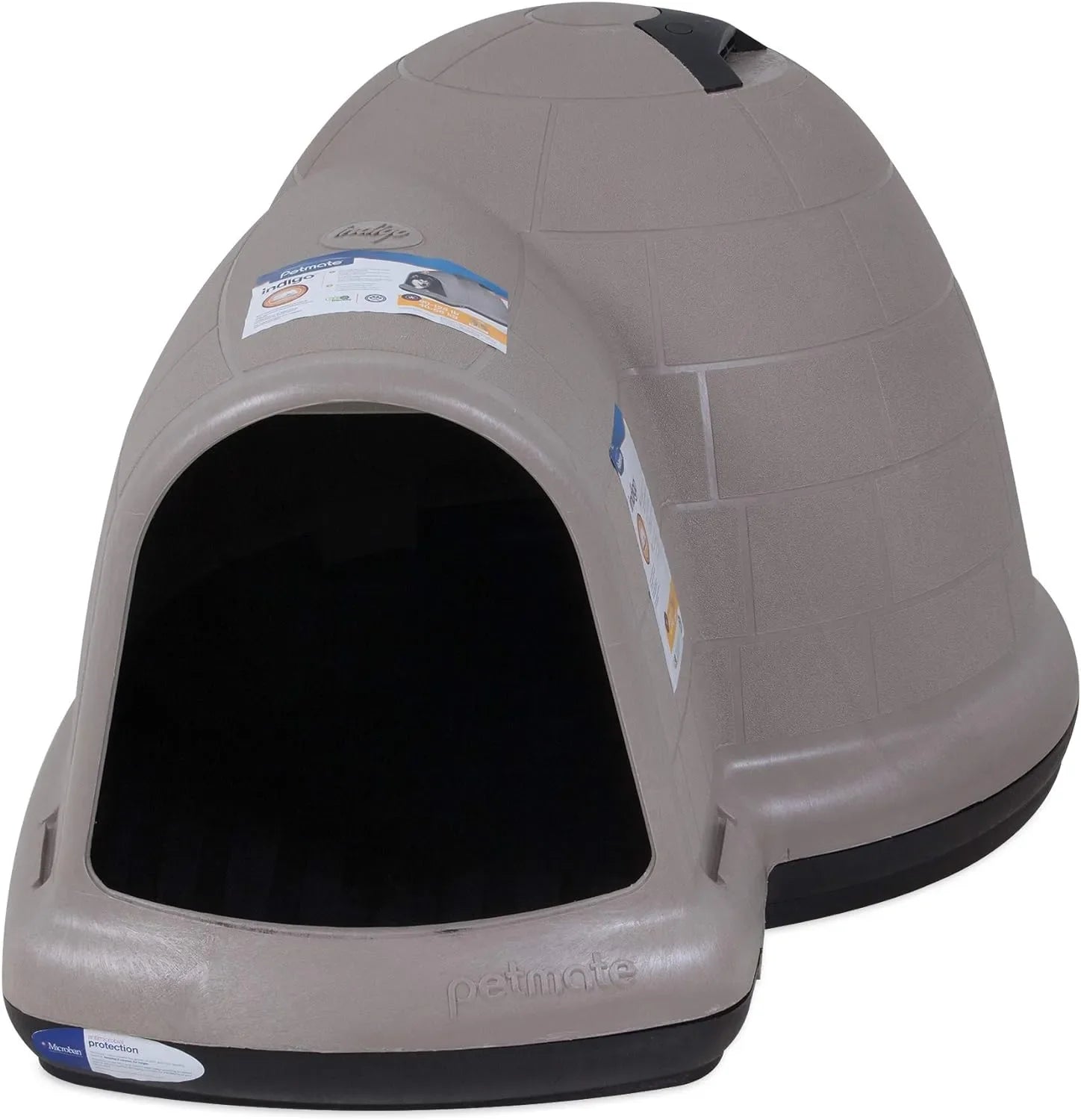 Petmate Indigo Dog House (Igloo Dog House, Made in USA with 90% Recycled Materials, All Weather Protection Pet Shelter) for XL Dogs  90 to 125 pounds, Made in USA