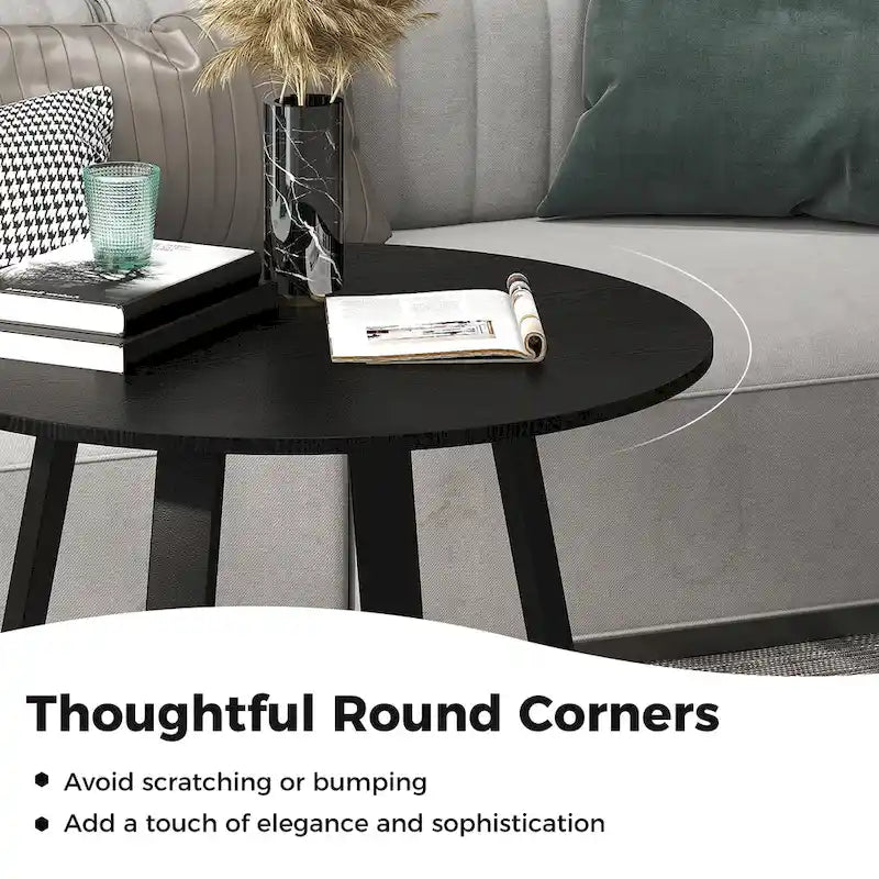 Gymax 36-Inch Round Solid Wood Dining Table for 4 with Pedestal Base