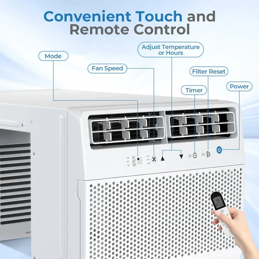 Antarctic Star U-Shaped Air Conditioner Window 12000BTU Ultra Quiet Window Air Conditioner Cools