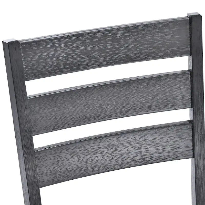Set of 4 Slat Back Wooden Dining Chairs